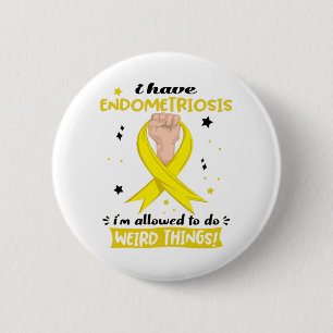 Chapa Redonda De 5 Cm Endometriosis Sensibilización Mes Regalos de Cint