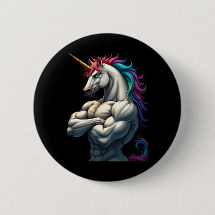 Chapa Redonda De 5 Cm Energía De Unicornio Para El Atleta Bodybuil De Un