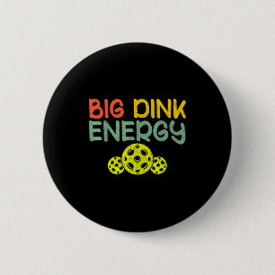 Chapa Redonda De 5 Cm Energía retro de gran dink pickleball divertido pe
