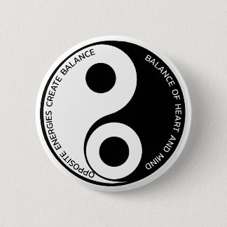 Chapa Redonda De 5 Cm Energías opuestas, Crear Balance Yin Yang