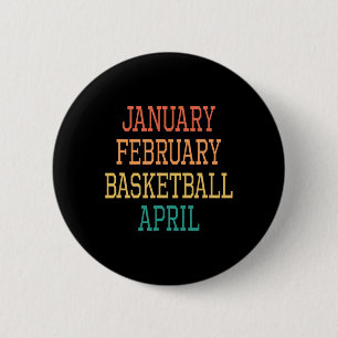 Chapa Redonda De 5 Cm Enero Febrero Baloncesto Abril para todos los balo