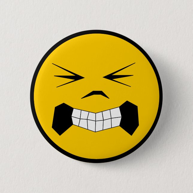 Chapa Redonda De 5 Cm Enfadado (Anverso)