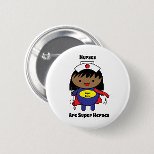 Chapa Redonda De 5 Cm Enfermera a héroe afroamericano personalizado