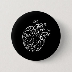 Chapa Redonda De 5 Cm Enfermera anatómica de corazón cerebral estudiante