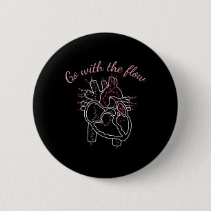 Chapa Redonda De 5 Cm Enfermera cardíaca Anatomía Cardiología Flujo del