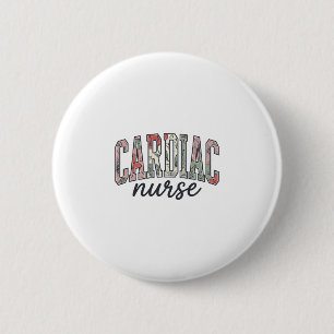 Chapa Redonda De 5 Cm Enfermera cardíaca Diseño de letras de universidad