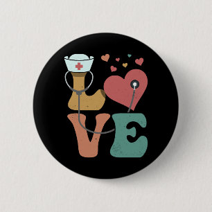 Chapa Redonda De 5 Cm Enfermera de emergencia Enfermero de enfermería AM