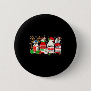 Chapa Redonda De 5 Cm Enfermera de Navidad Moca de Menta Profol Er Ed Ic