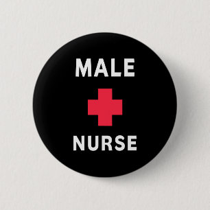 Chapa Redonda De 5 Cm Enfermera de sexo masculino
