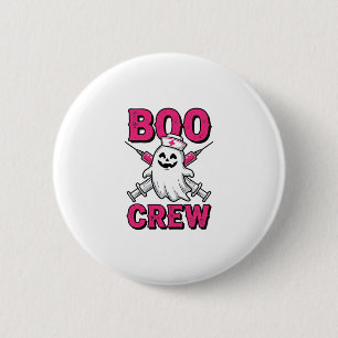 Chapa Redonda De 5 Cm Enfermera del equipo Boo fantasma de Halloween dis