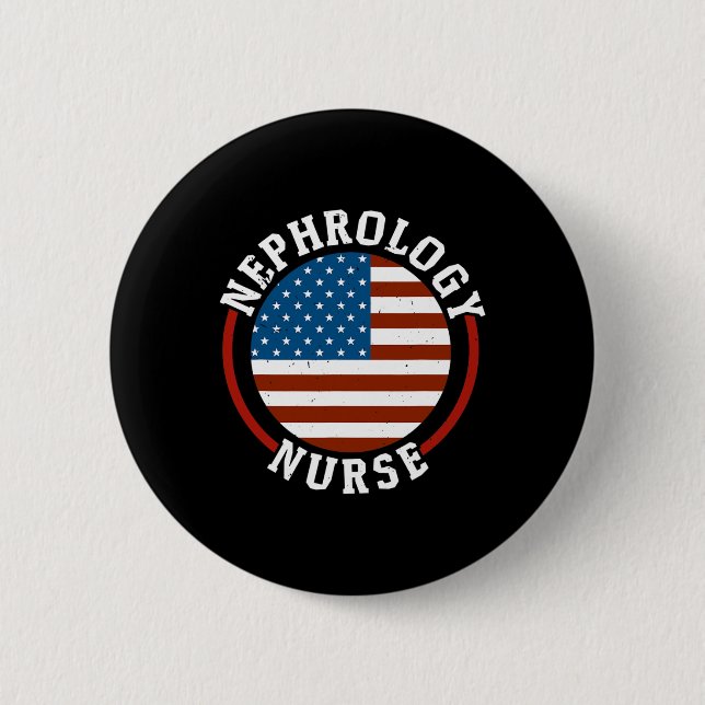 Chapa Redonda De 5 Cm Enfermera Diálisis Enfermedad Renal Médica (Anverso)