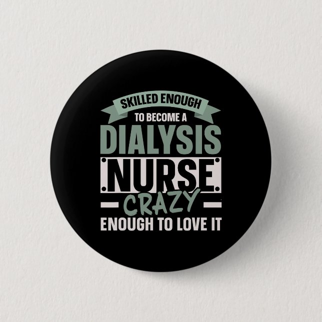 Chapa Redonda De 5 Cm Enfermera Diálisis Enfermedad renal médica 1 (Anverso)