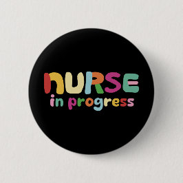 Chapa Redonda De 5 Cm Enfermera en curso