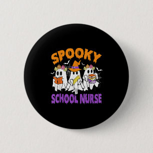 Chapa Redonda De 5 Cm Enfermera escolar Soky Famosa Fantasma Halloween