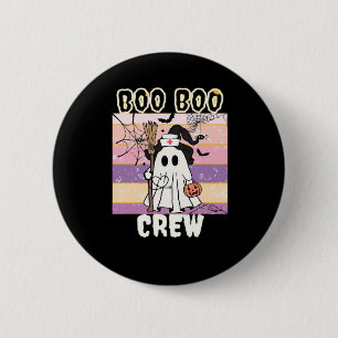 Chapa Redonda De 5 Cm Enfermera fantasma de Boo Boo Crew Halloween Esenc