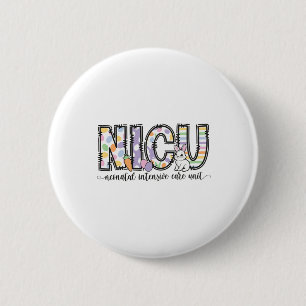 Chapa Redonda De 5 Cm Enfermera Nicu Pascua Primavera Unidad de Cuidados