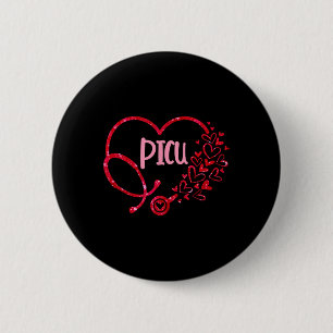 Chapa Redonda De 5 Cm Enfermera Picu Estetoscopio Corazón San Valentín E