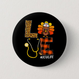 Chapa Redonda De 5 Cm Enfermera Turquía Día de Acción de Gracias Día de 