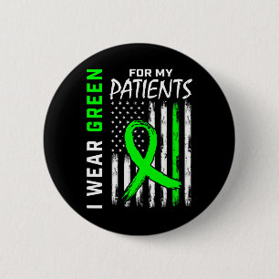 Chapa Redonda De 5 Cm Enfermera Verde Para Mis Pacientes Enfermedad Rena