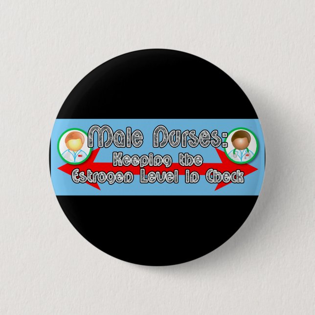 Chapa Redonda De 5 Cm Enfermeras del varón: (Anverso)