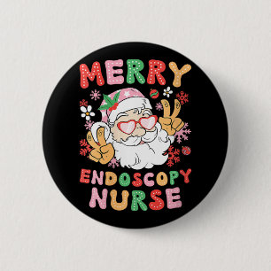 Chapa Redonda De 5 Cm Enfermeras Navidades Endoscopía Endoscopía N
