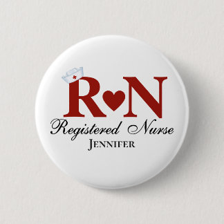 Chapa Redonda De 5 Cm Enfermero registrado de RN