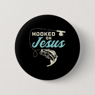 Chapa Redonda De 5 Cm enganche en Jesús pesca Byss cristiana religiosa D