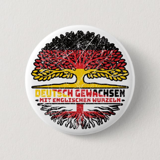 Chapa Redonda De 5 Cm Englisch Deutsch Deutschland Baum Wurzel (Anverso)