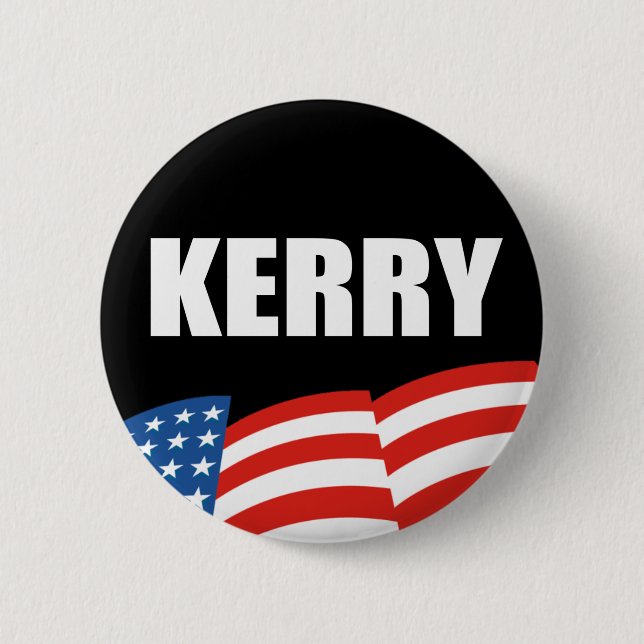 Chapa Redonda De 5 Cm Engranaje de la elección de JOHN KERRY (Anverso)