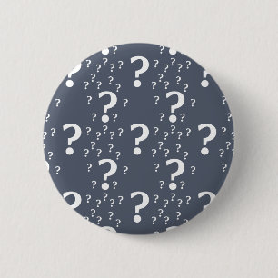 Chapa Redonda De 5 Cm enigma de enigma de interrogación misterioso azul-