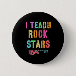 Chapa Redonda De 5 Cm Enseño Vibraciones de Banda a Rockstars Profesor d