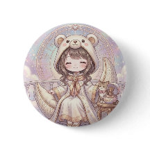 Ensueño Soñador: Chica Kawaii con Sudadera de Oso