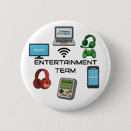 Chapa Redonda De 5 Cm Entertainment Team Button