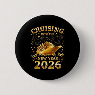 Chapa Redonda De 5 Cm Entrando en el Año Nuevo 2026 Feliz Año Nuevo Fam