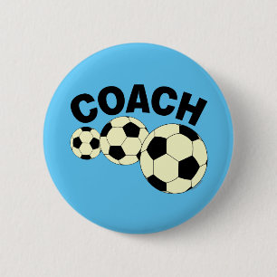 Chapa Redonda De 5 Cm Entrenador 3 bolas de fútbol
