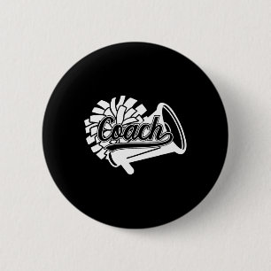 Chapa Redonda De 5 Cm Entrenador de Animadoras Mejor Entrenador de Anima