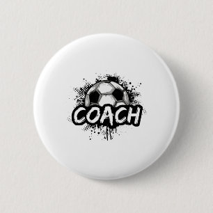 Chapa Redonda De 5 Cm Entrenador de fútbol para hombres y mujeres camise