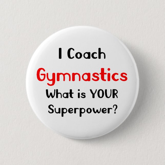 Chapa Redonda De 5 Cm entrenador de gimnasia (Anverso)