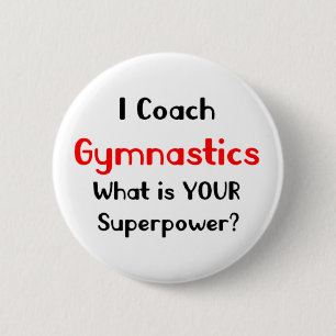 Chapa Redonda De 5 Cm entrenador de gimnasia