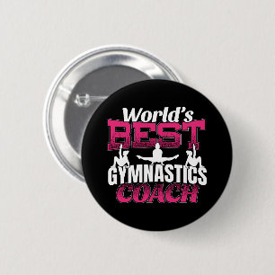 Chapa Redonda De 5 Cm Entrenador de Gimnasia Femenina del Mundo