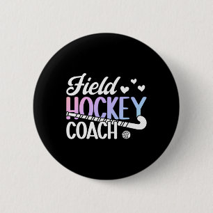 Chapa Redonda De 5 Cm Entrenador de Hockey sobre Césped Agradecimiento E