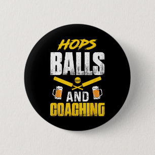 Chapa Redonda De 5 Cm Entrenador de jugador de cricket bebiendo cerveza