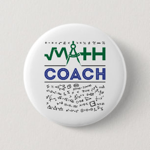 Chapa Redonda De 5 Cm Entrenador de matemáticas profesor de matemáticas