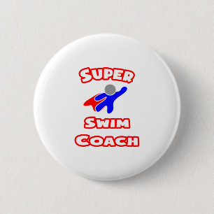 Chapa Redonda De 5 Cm Entrenador de Super Swim