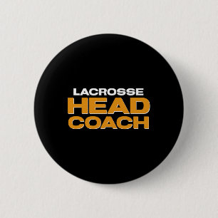 Chapa Redonda De 5 Cm Entrenador jefe de equipo de Lacrosse