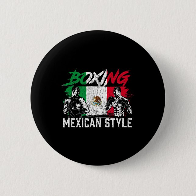 Chapa Redonda De 5 Cm Entrenador mexicano de boxeo (Anverso)
