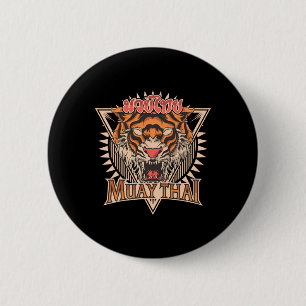Chapa Redonda De 5 Cm Entrenamiento de Kickboxing Vintage de Tigar Muay