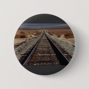 Chapa Redonda De 5 Cm Entrene a las pistas, desierto de Mojave,