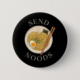 Chapa Redonda De 5 Cm Envía Fideos Comida Japonesa Deliciosa Ramen Coraz