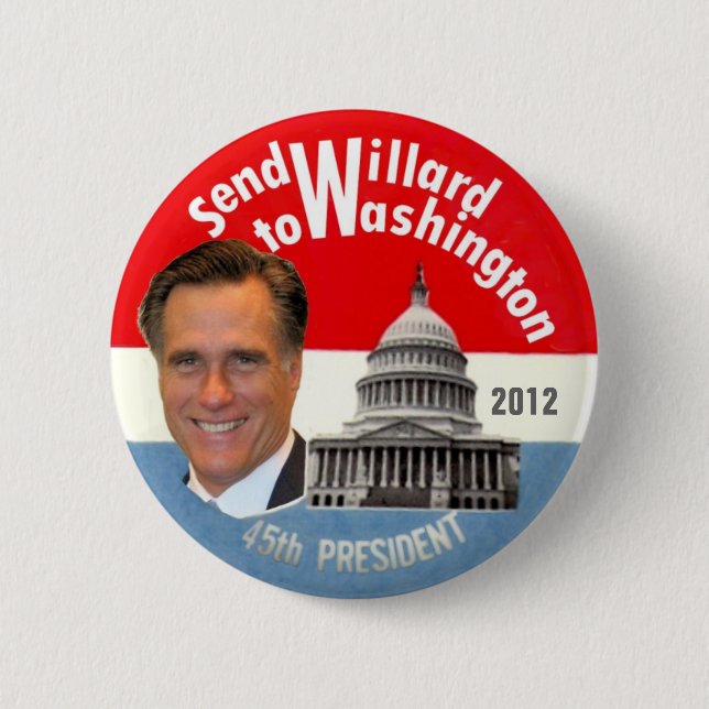 Chapa Redonda De 5 Cm Envíe a Willard a Washington (Anverso)